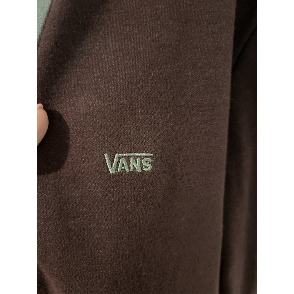 Vans Button-Up Cardigan Mens Size S Maroon/Gray TIE Print Inside Grandpa Sweater - Picture 3 of 7